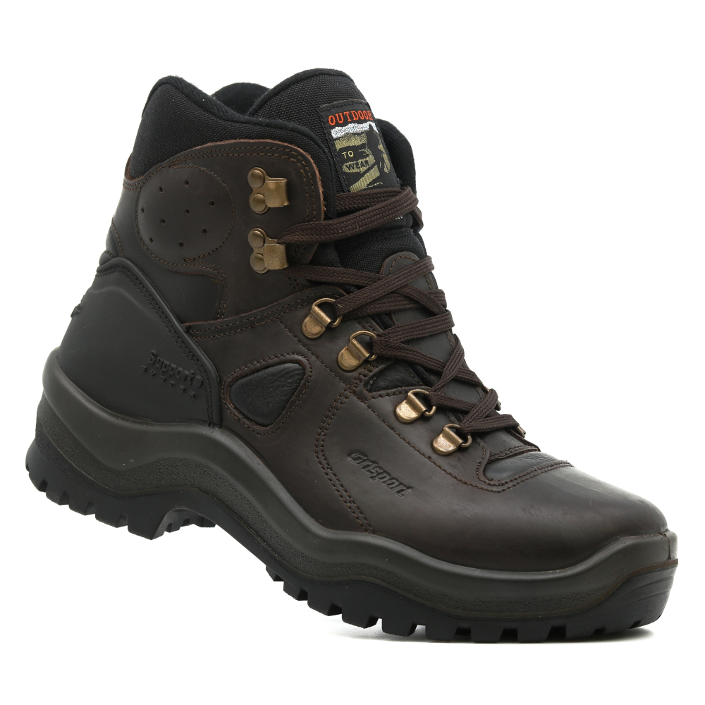 detail GRISPORT Sherpa hnědá pánská kožená outdoor obuv s membránou Gritex®