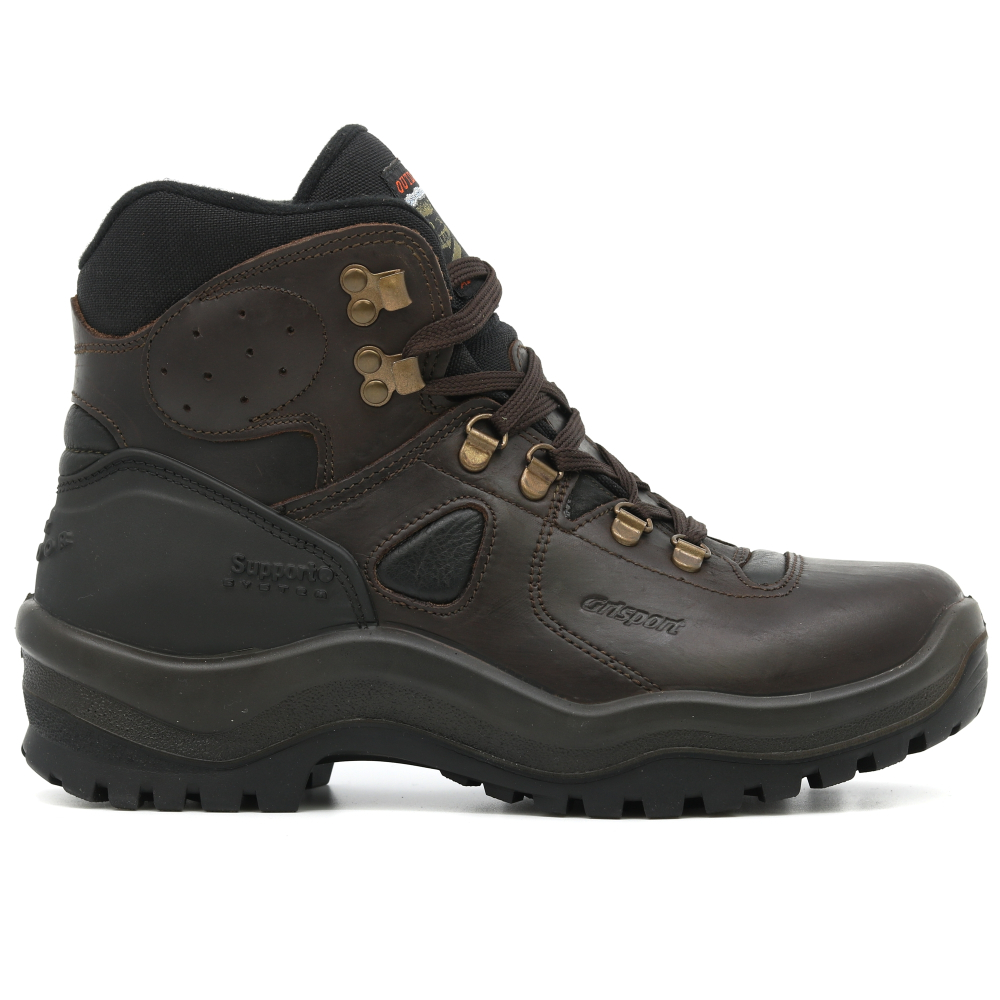 detail GRISPORT Sherpa hnědá pánská kožená outdoor obuv s membránou Gritex®