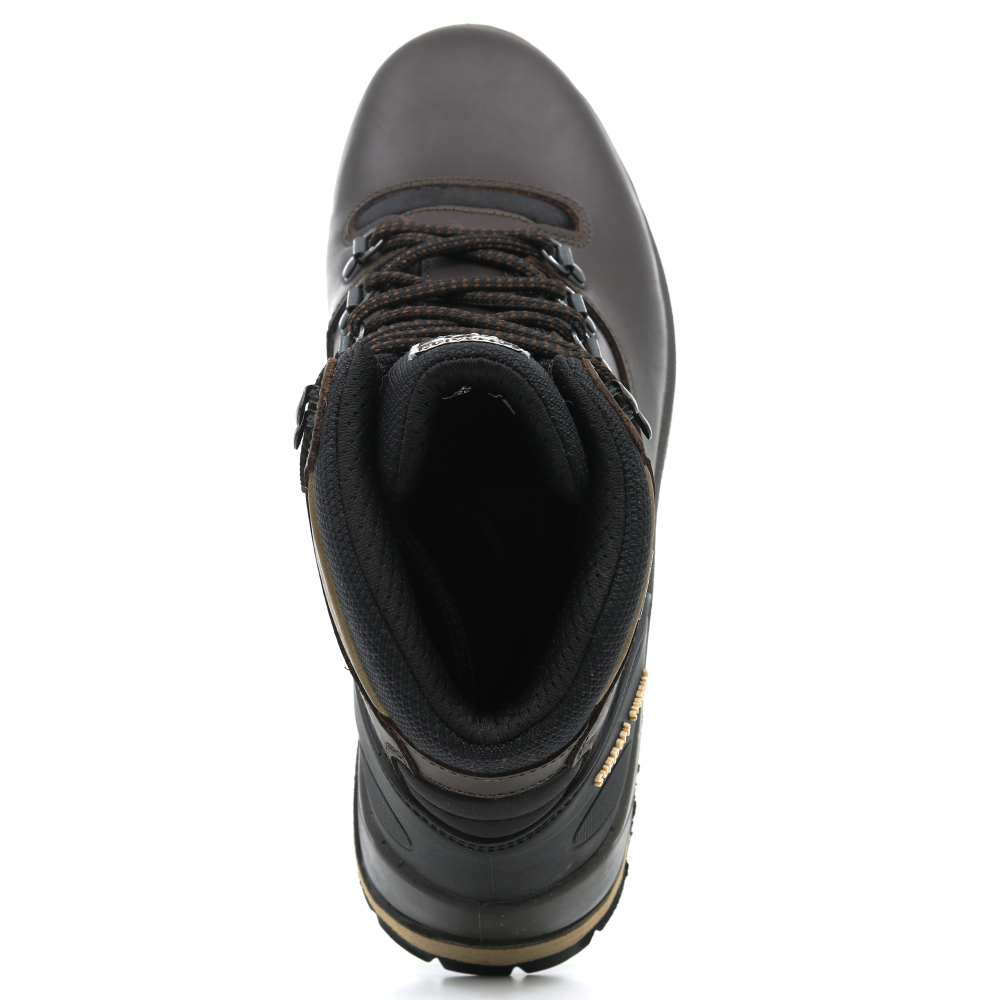 detail GRISPORT Quatro hnědá pánská kožená pohodlná outdoor obuv s mebránou Gritex®