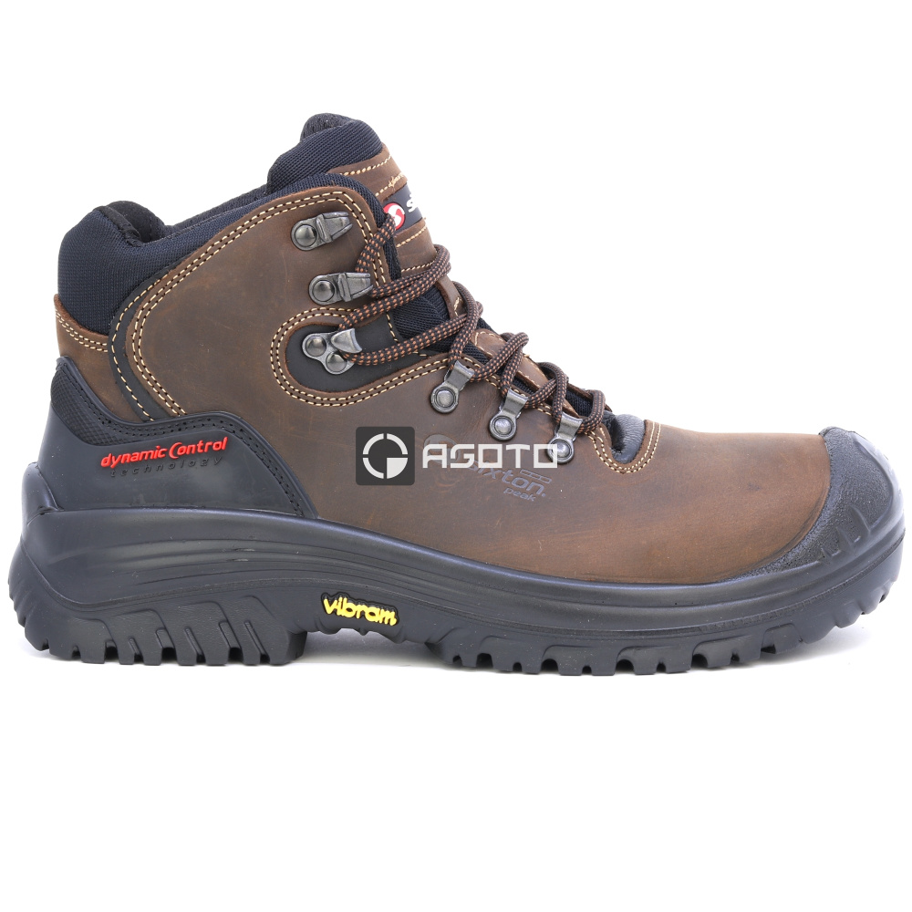 detail SIXTON Stelvio S3 hnědá pánská pracovní obuv