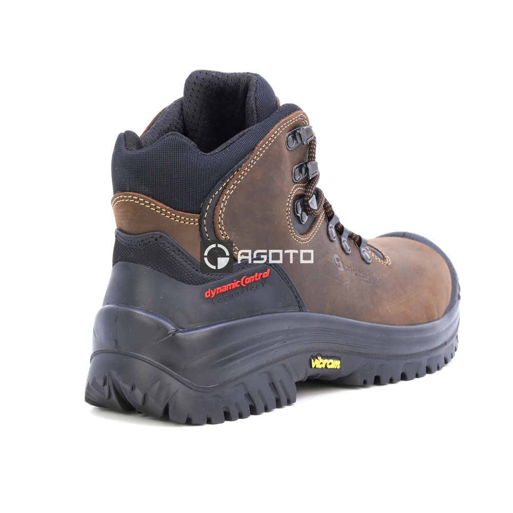 detail SIXTON Stelvio S3 hnědá pánská pracovní obuv