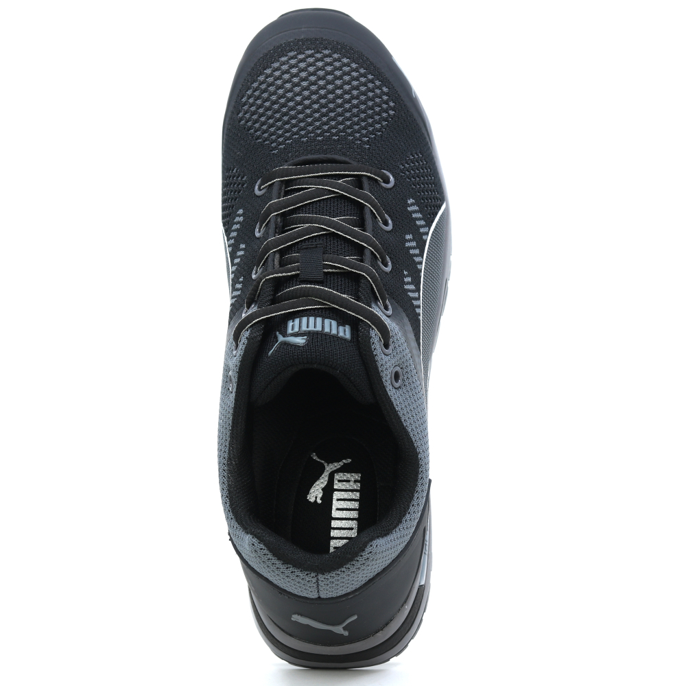 detail PUMA Elevate Knit low black S1P ESD HRO černá pánská pracovní obuv