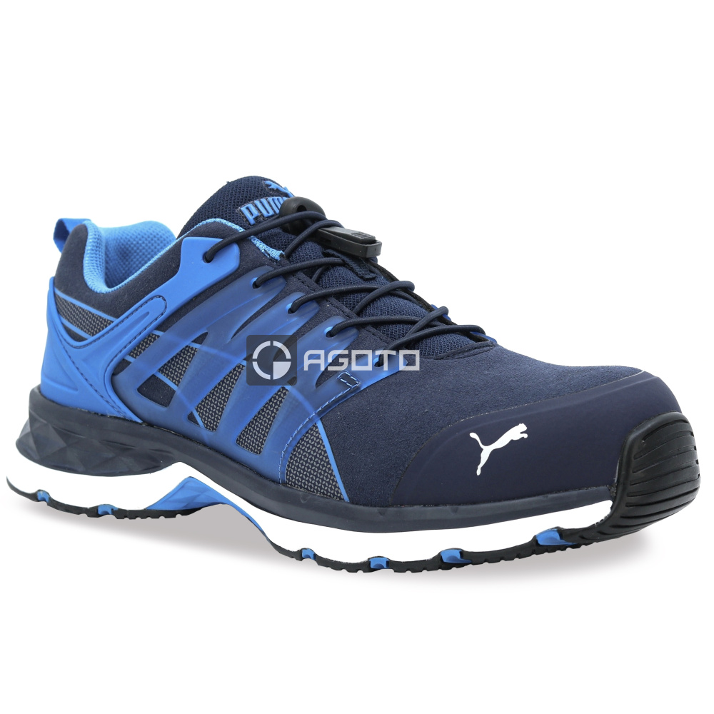 detail PUMA Velocity 2.0 blue low S1P ESD modrá pánská pracovní obuv
