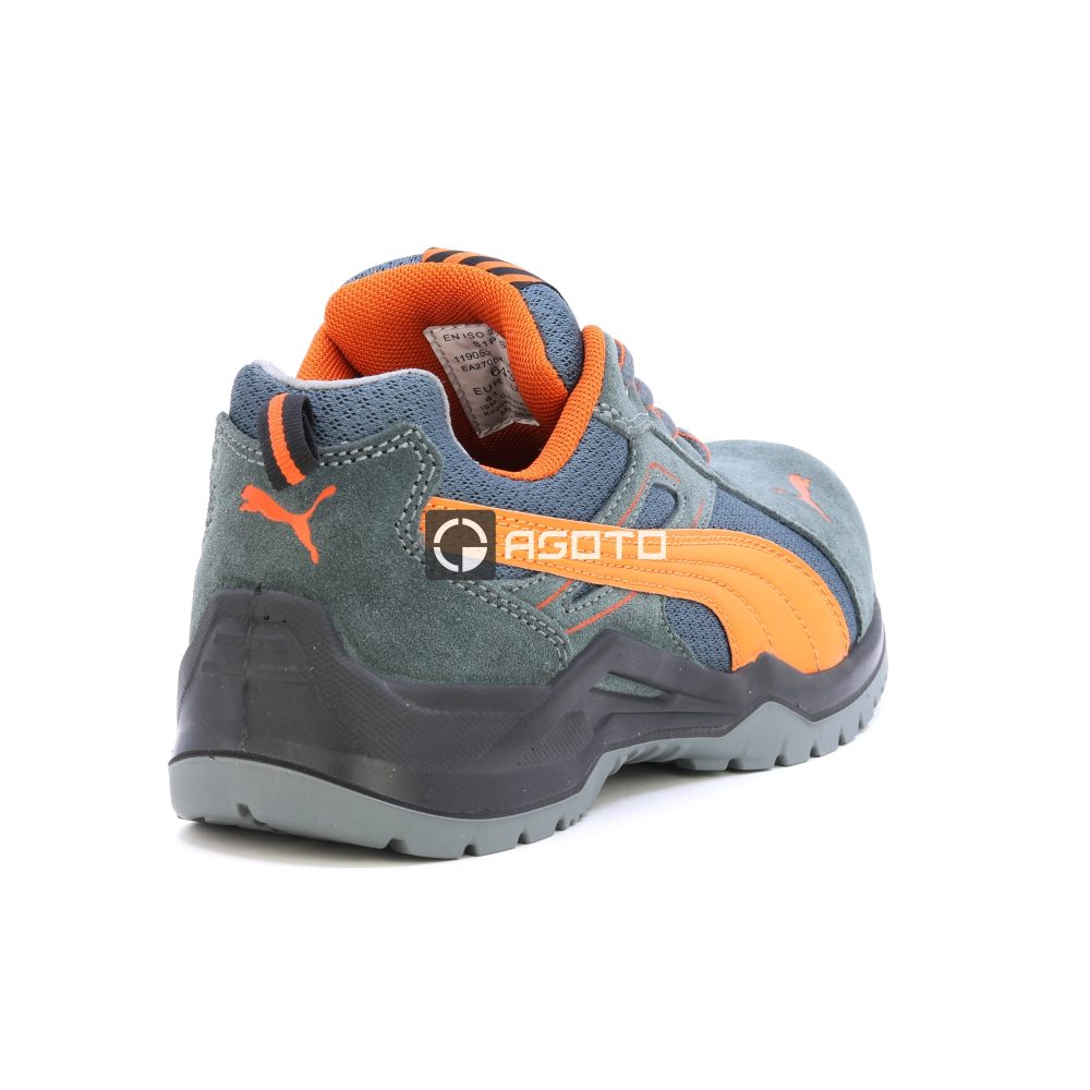 detail PUMA Omni Orange low S1P šedá pánská pracovní obuv