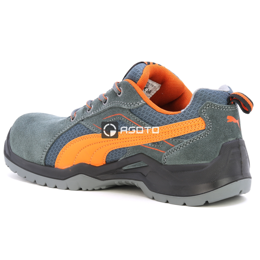 detail PUMA Omni Orange low S1P šedá pánská pracovní obuv