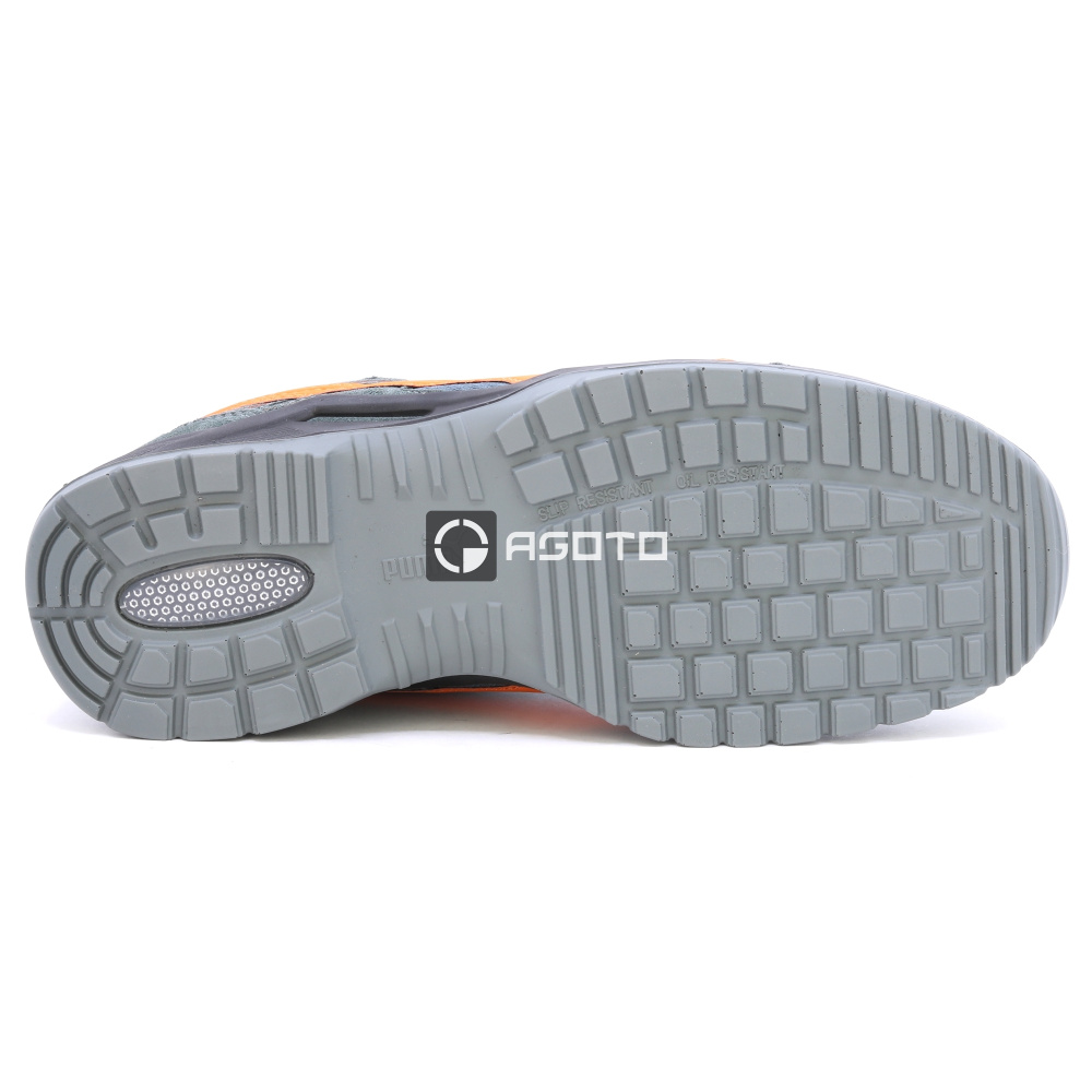 detail PUMA Omni Orange low S1P šedá pánská pracovní obuv