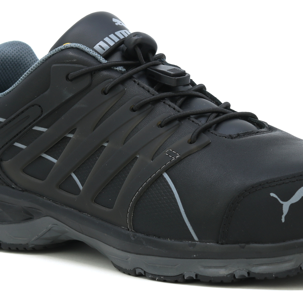 detail PUMA Velocity 2.0 black low S3 ESD HRO černá pánská pracovní obuv