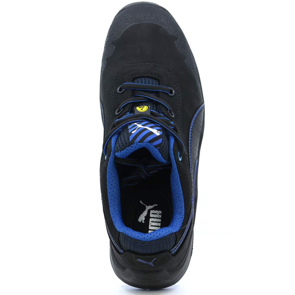 detail PUMA Argon Blue low S3 ESD černá pánská pracovní obuv