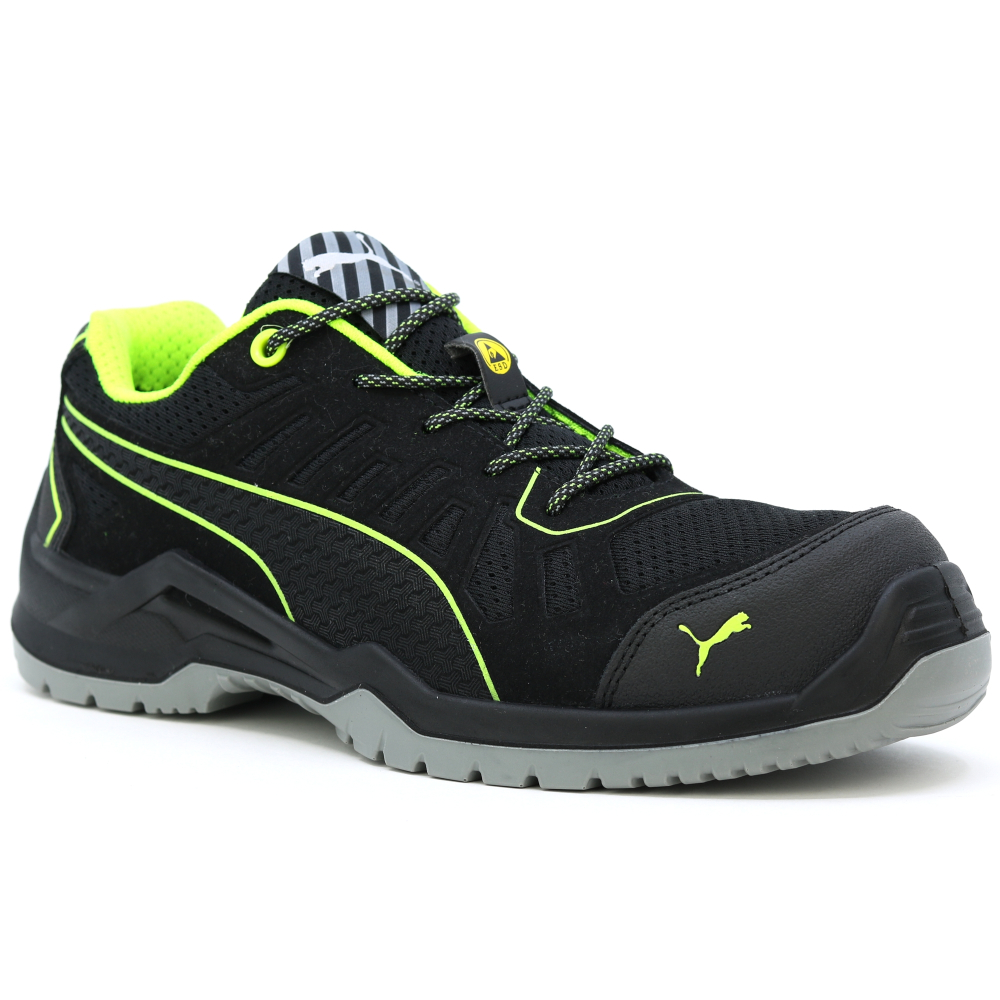 detail PUMA TC Green low S1P ESD černá pánská pracovní obuv