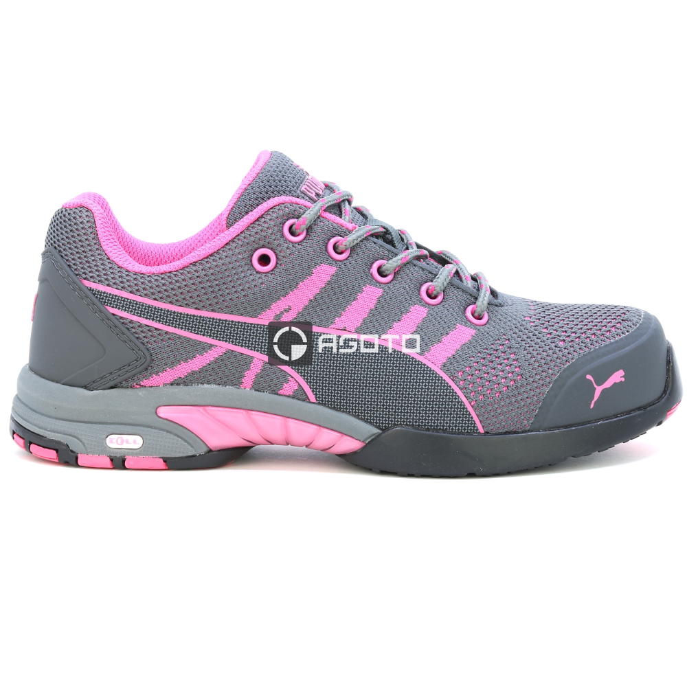 detail PUMA Celerity Knit Pink Low S1 HRO SRC růžová dámská pracovní obuv