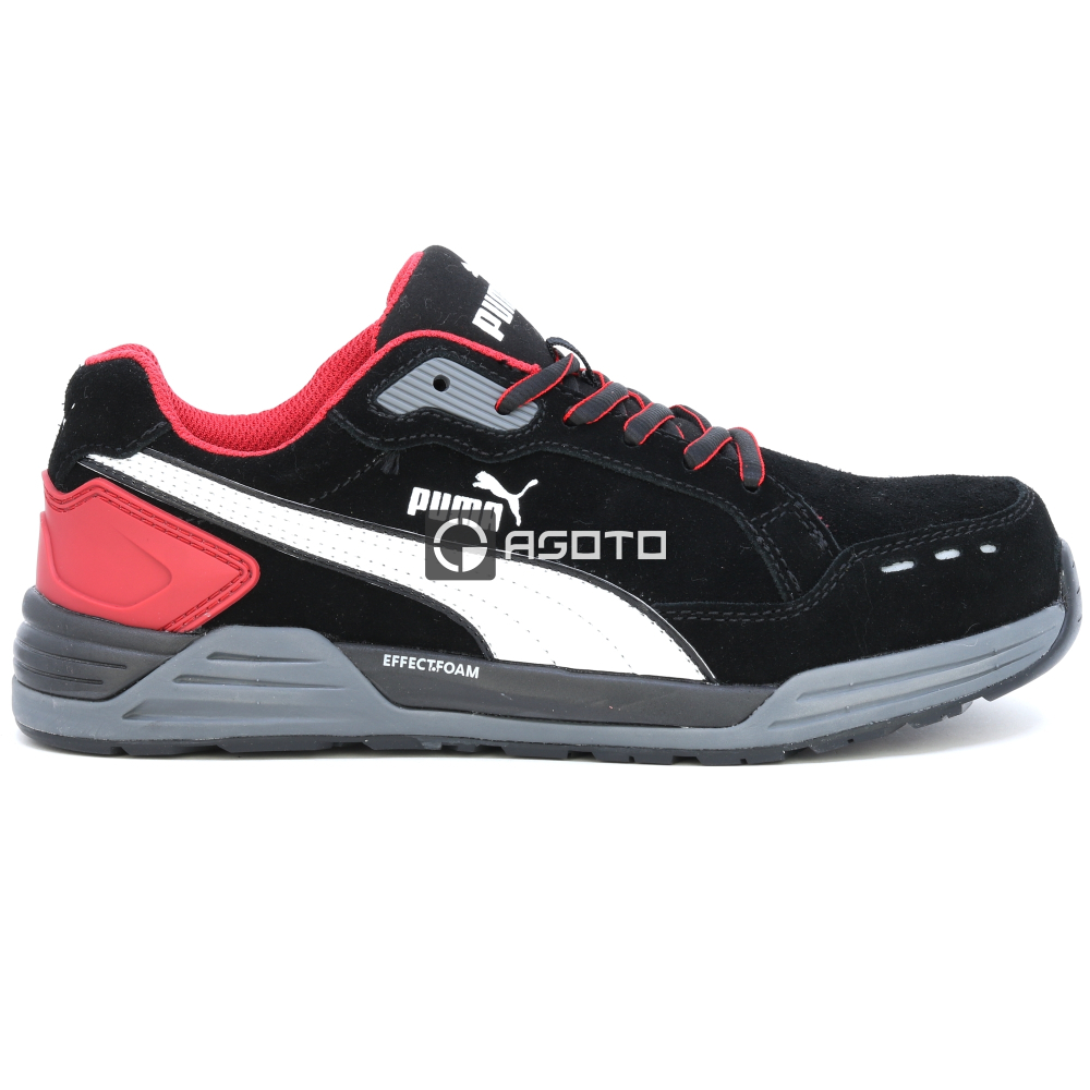detail PUMA Airtwist black-red S3 ESD černá pánská pracovní obuv