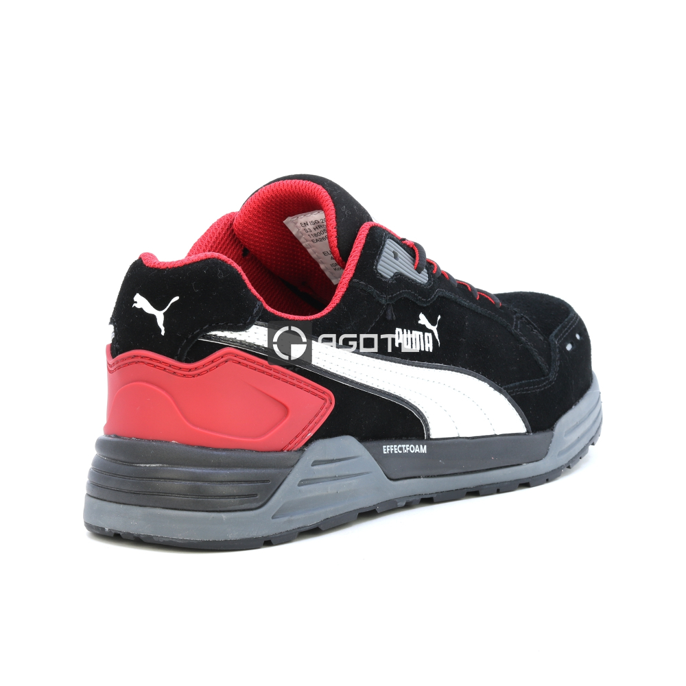 detail PUMA Airtwist black-red S3 ESD černá pánská pracovní obuv