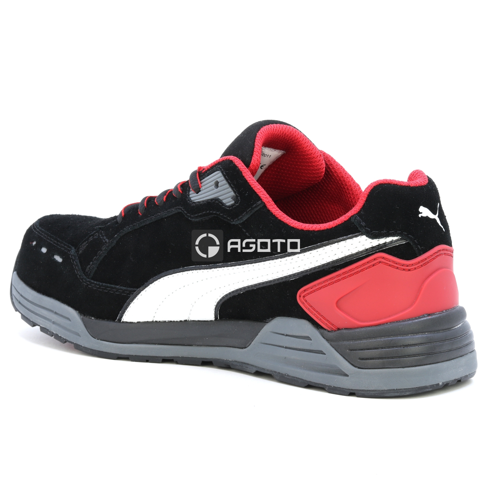 detail PUMA Airtwist black-red S3 ESD černá pánská pracovní obuv