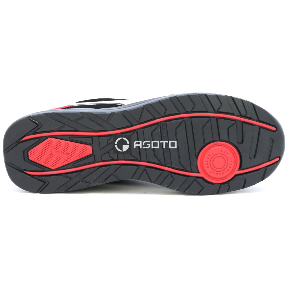detail PUMA Airtwist black-red S3 ESD černá pánská pracovní obuv