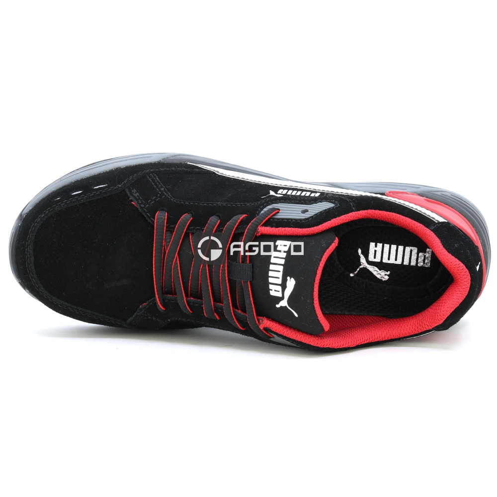 detail PUMA Airtwist black-red S3 ESD černá pánská pracovní obuv