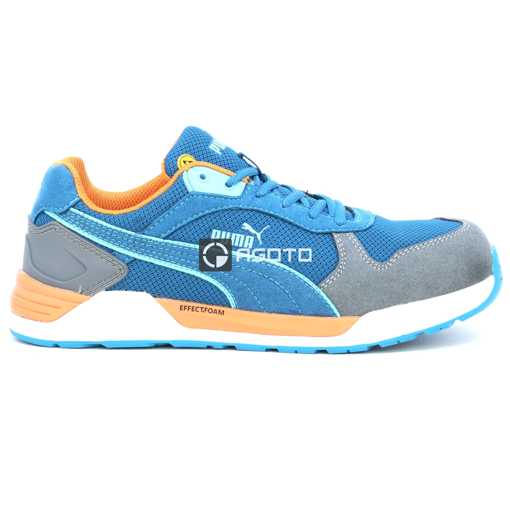 detail PUMA Frontside blue S1P ESD modrá pánská pracovní obuv