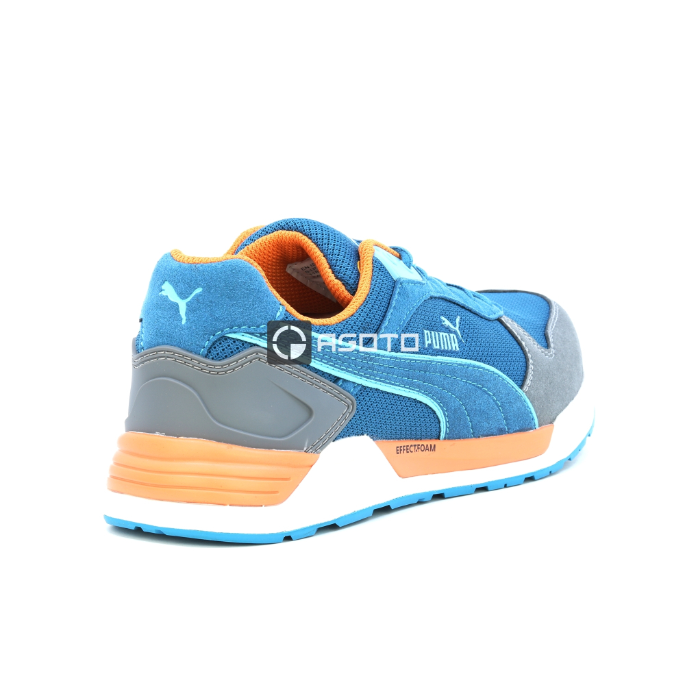 detail PUMA Frontside blue S1P ESD modrá pánská pracovní obuv