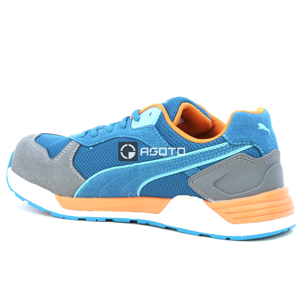 detail PUMA Frontside blue S1P ESD modrá pánská pracovní obuv