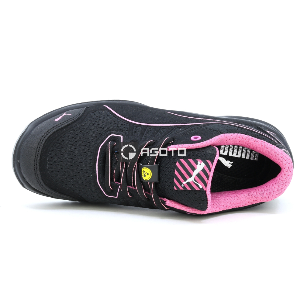 detail PUMA Fuse TC Pink Wns low S1P ESD černá dámská pracovní obuv