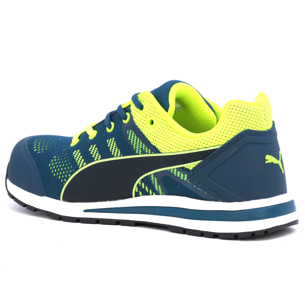 detail PUMA Elevate Knit low green S1P zelená pánská pracovní obuv