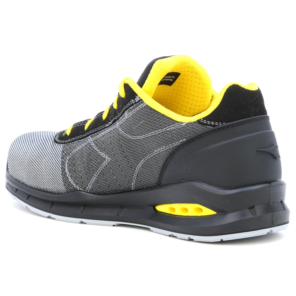 detail DIADORA Run Airbox Matryx S1P černá pánská pracovní obuv, která dýchá - Geox