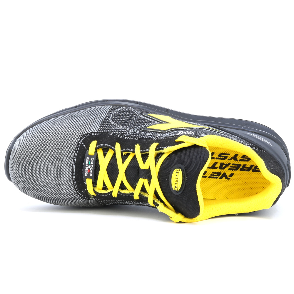 detail DIADORA Run Airbox Matryx S1P černá pánská pracovní obuv, která dýchá - Geox