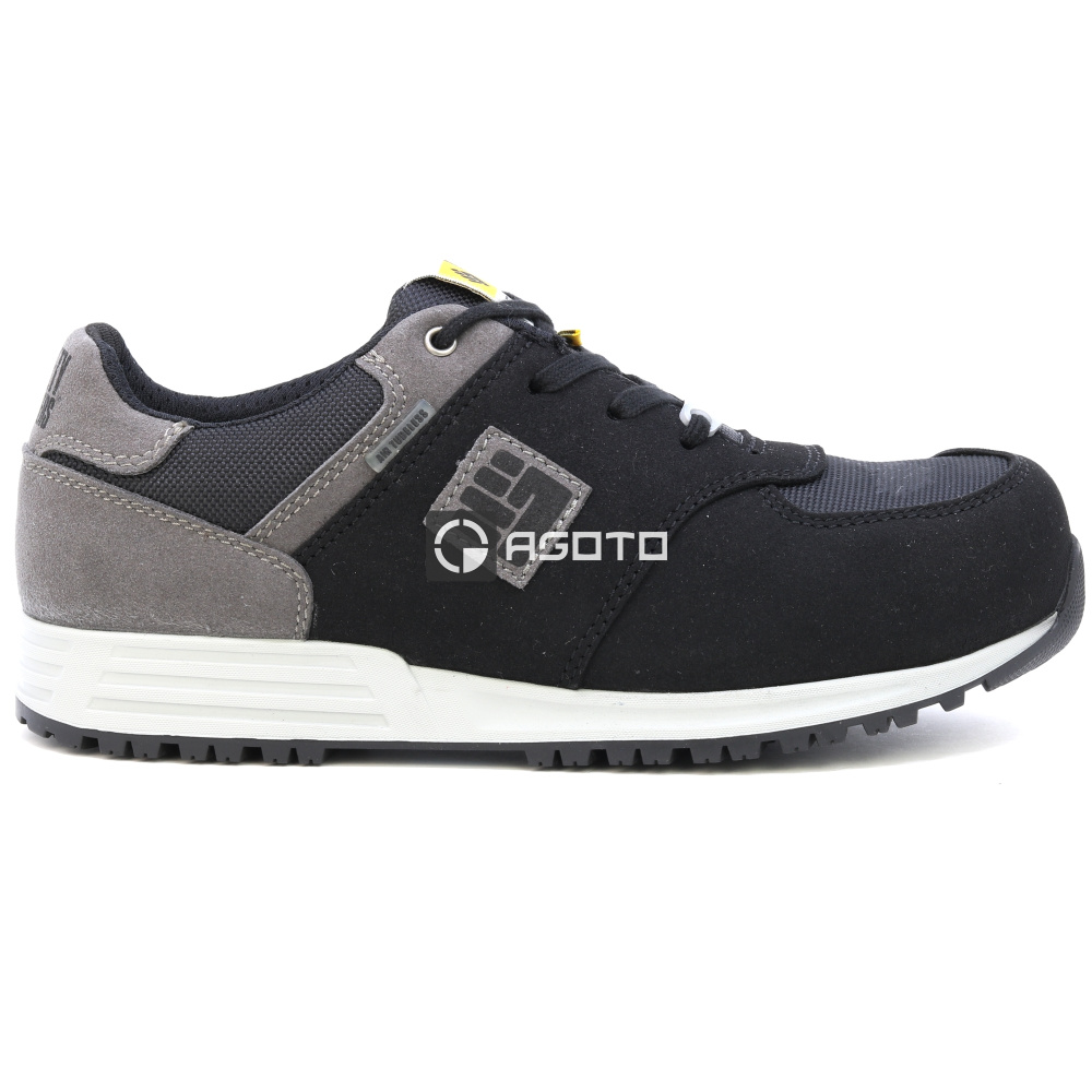 detail TOWORKFOR Urban S3 šedá pánská kožená pracovní obuv Air podpora chůze