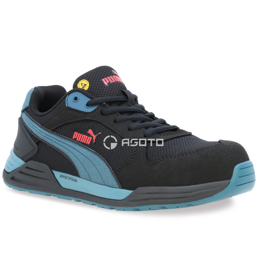 detail PUMA Frontside S1P ESD černá pánská pracovní obuv