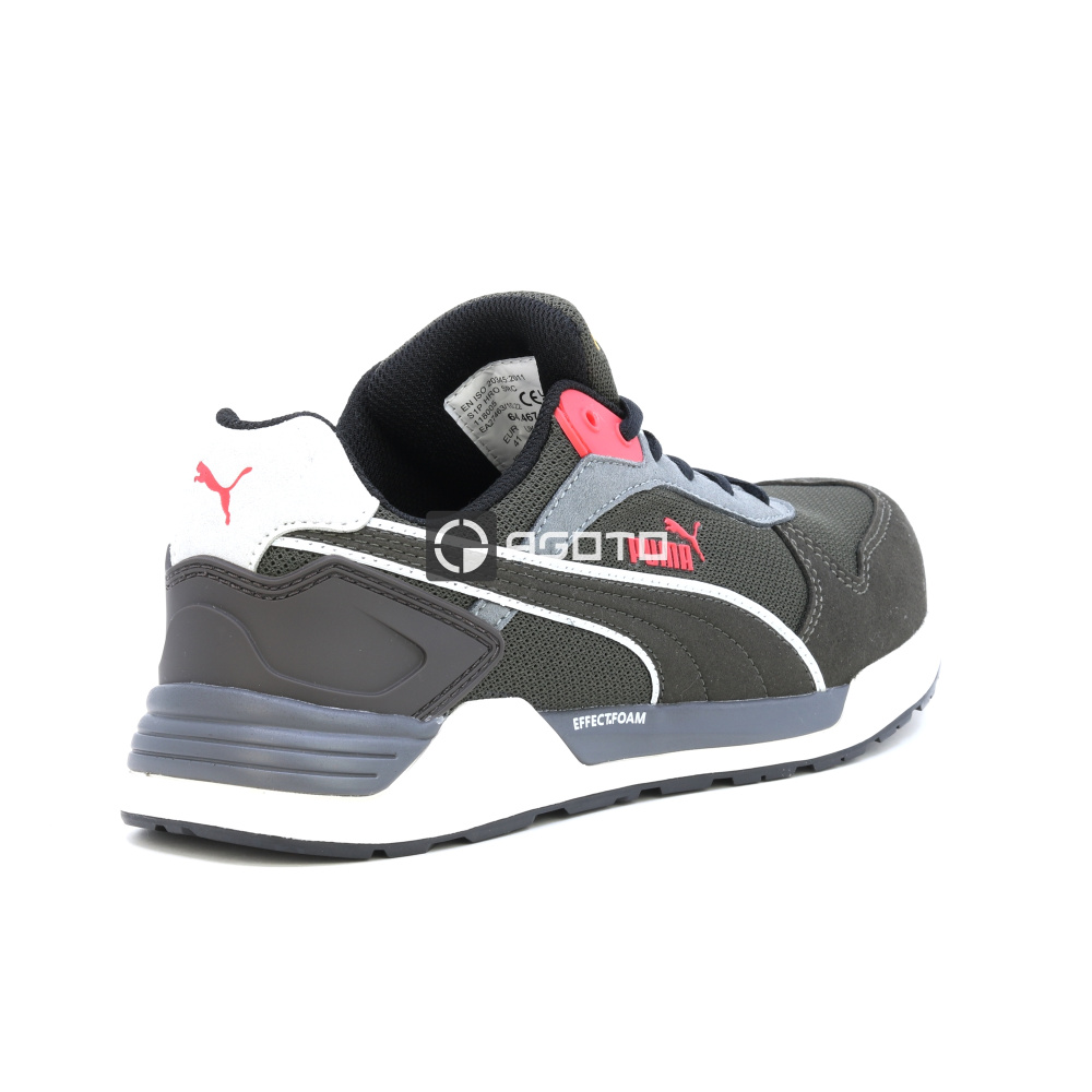 detail PUMA Frontside S1P ESD hnědá pánská pracovní obuv