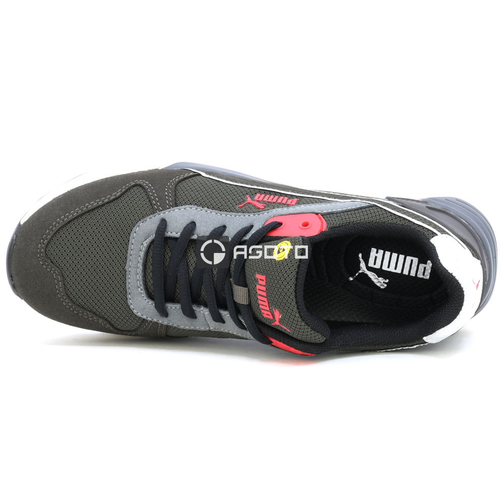 detail PUMA Frontside S1P ESD hnědá pánská pracovní obuv