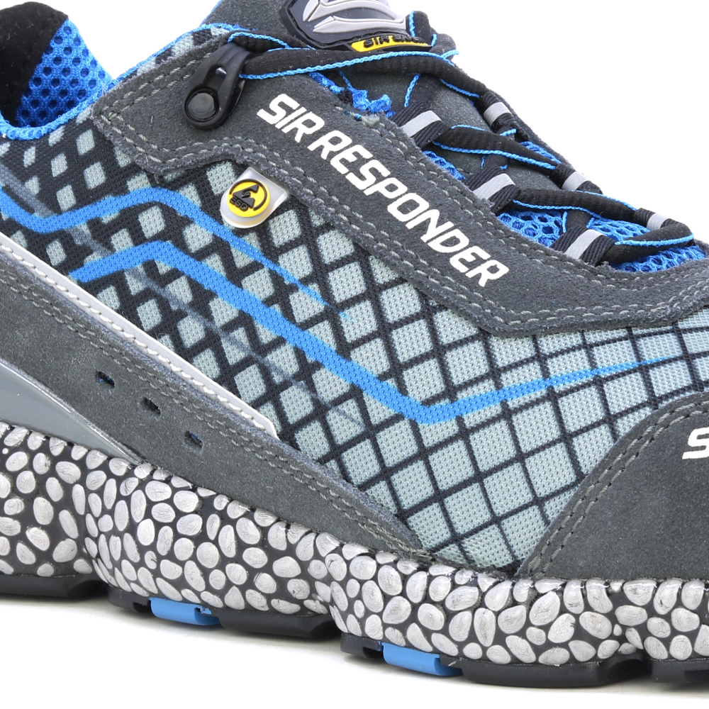 detail SIR Monza S1P ESD šedá pánská pracovní obuv systém Responder