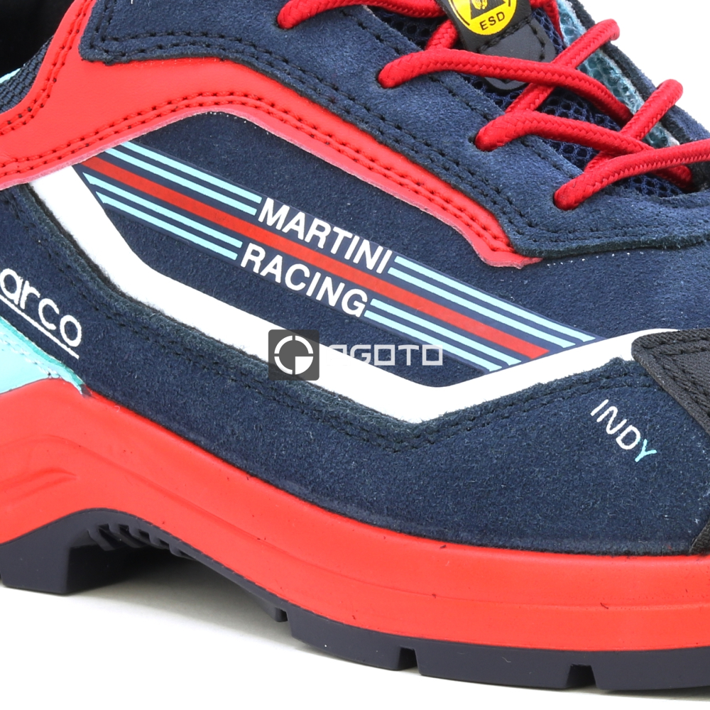 detail SPARCO Martini Racing Sanremo S3 ESD modrá pánská pracovní obuv