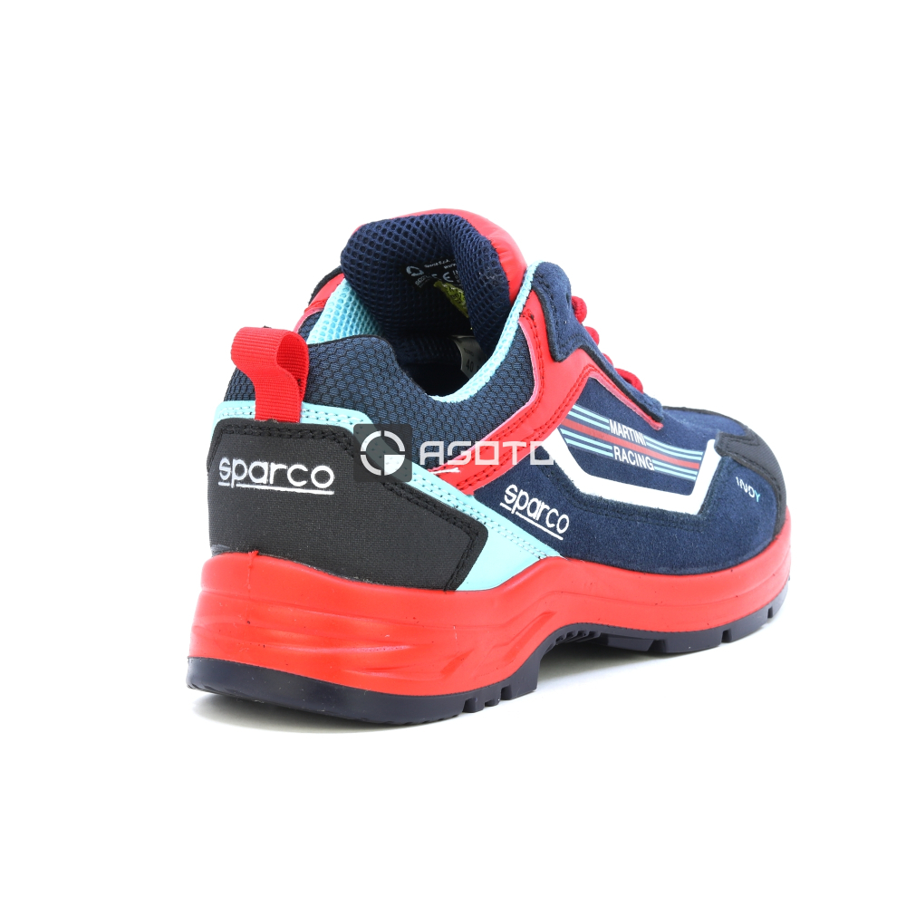 detail SPARCO Martini Racing Sanremo S3 ESD modrá pánská pracovní obuv