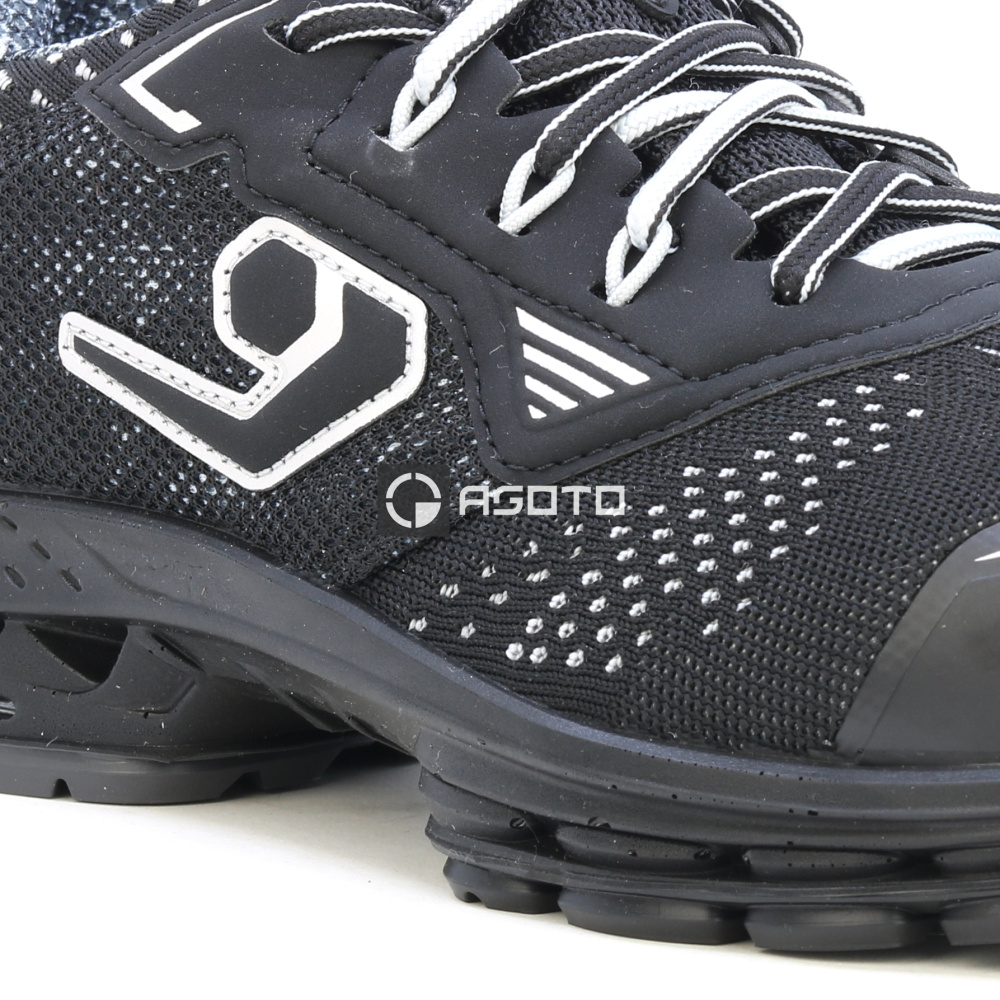 detail BASE London S1P černá pánská pracovní obuv AirTech podrážka antistres