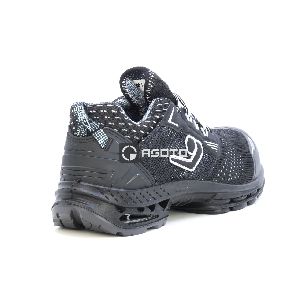 detail BASE London S1P černá pánská pracovní obuv AirTech podrážka antistres