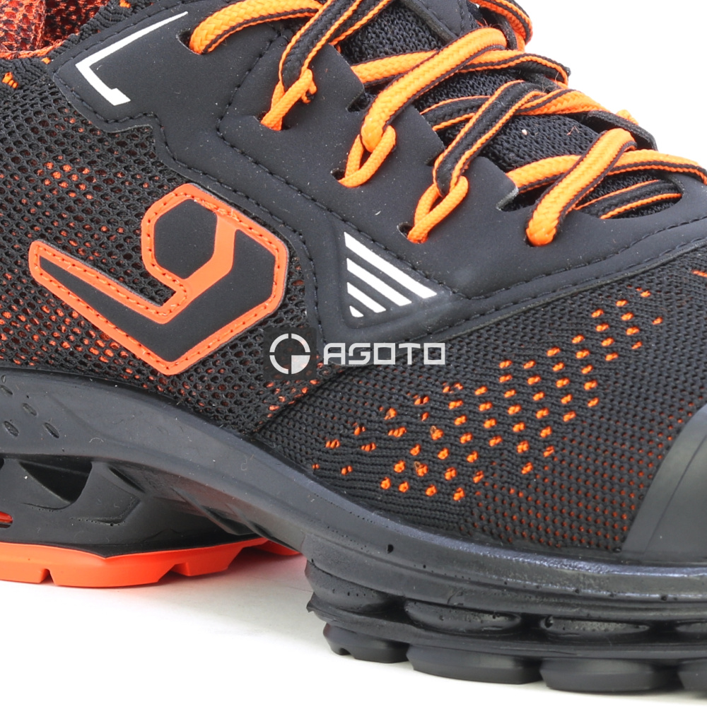 detail BASE Berlin S1P černá pánská pracovní obuv AirTech podrážka antistres