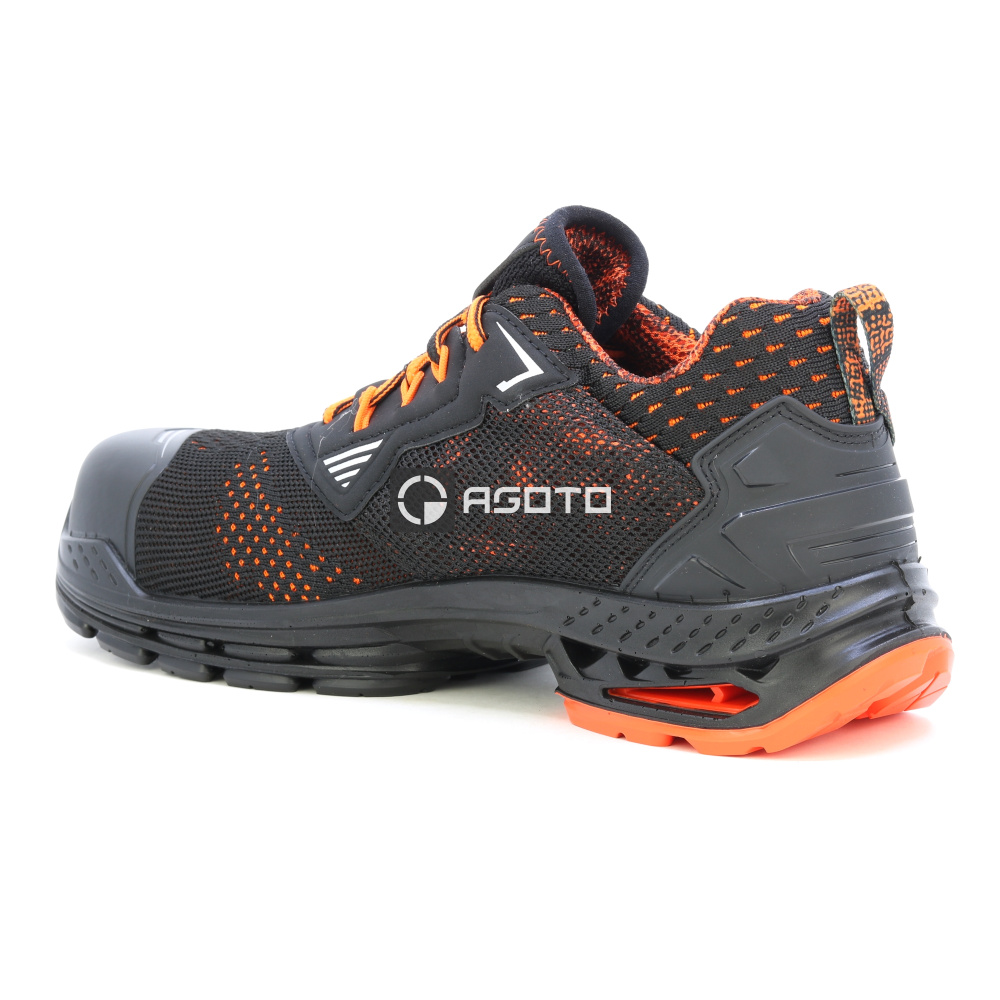 detail BASE Berlin S1P černá pánská pracovní obuv AirTech podrážka antistres