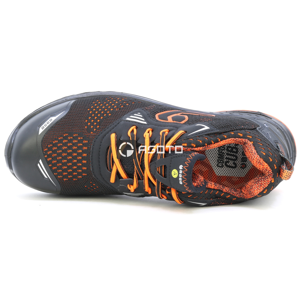 detail BASE Berlin S1P černá pánská pracovní obuv AirTech podrážka antistres