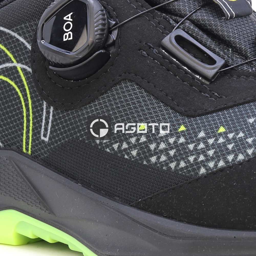 detail SIXTON Neon BOA S1P ESD černá pánská pracovní obuv