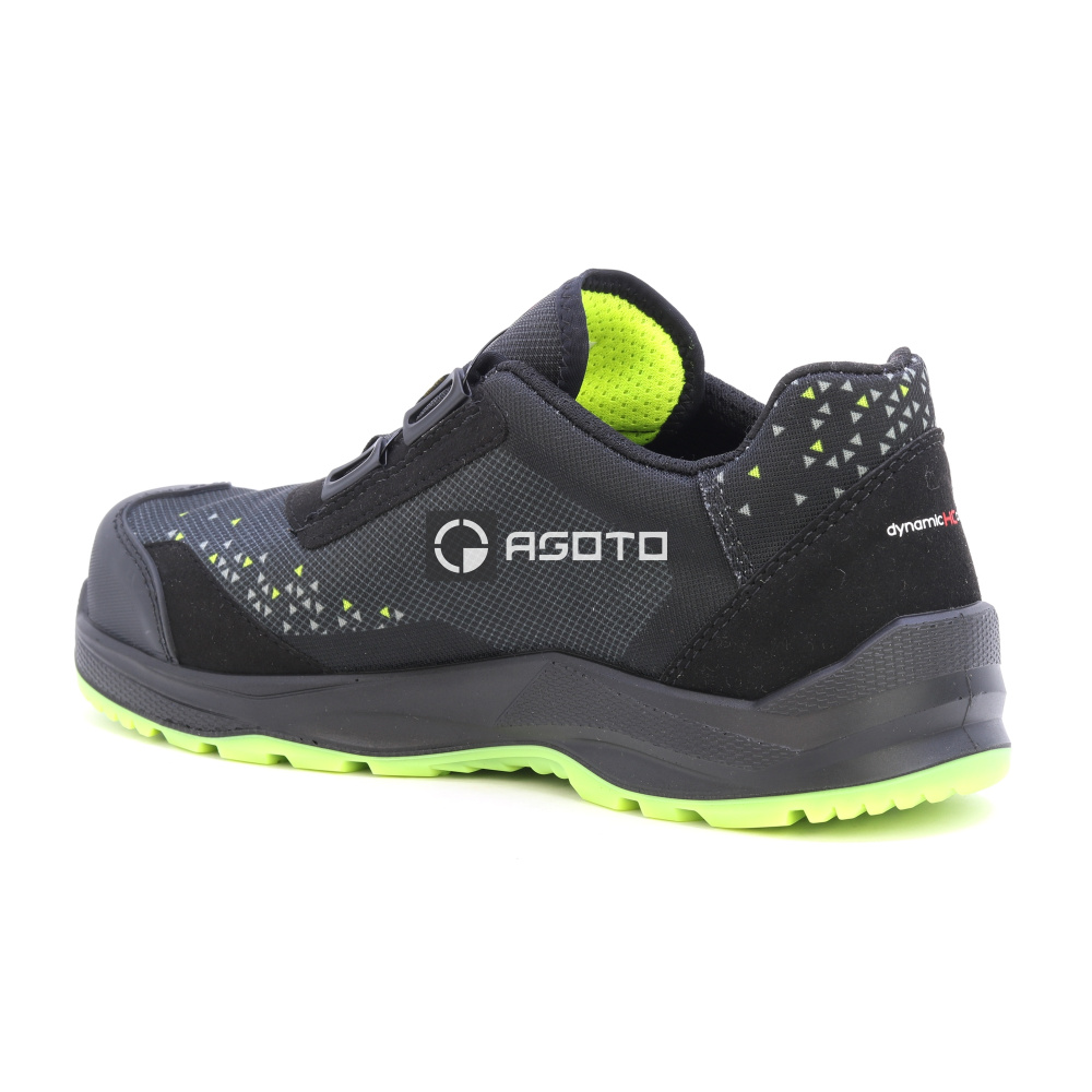 detail SIXTON Neon BOA S1P ESD černá pánská pracovní obuv