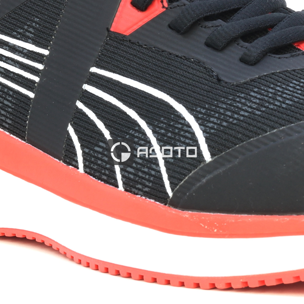 detail PUMA Turbo blk/red Low S1PS ESD černá pánská pracovní obuv Výprodej