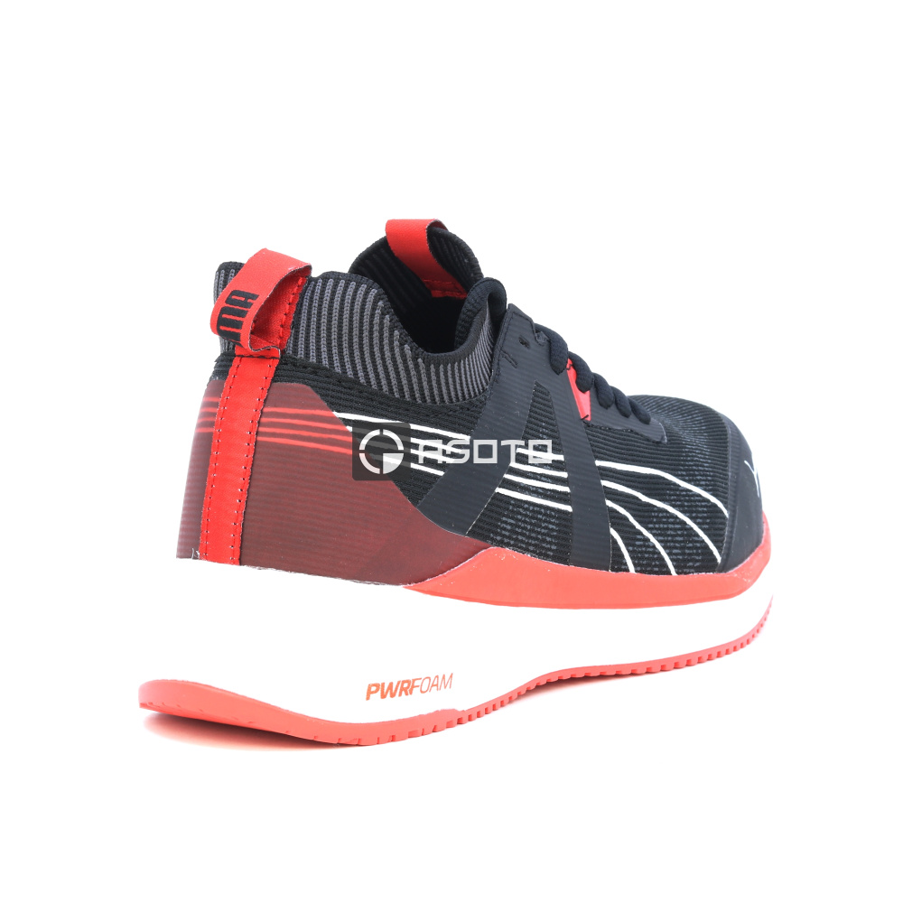 detail PUMA Turbo blk/red Low S1PS ESD černá pánská pracovní obuv Výprodej