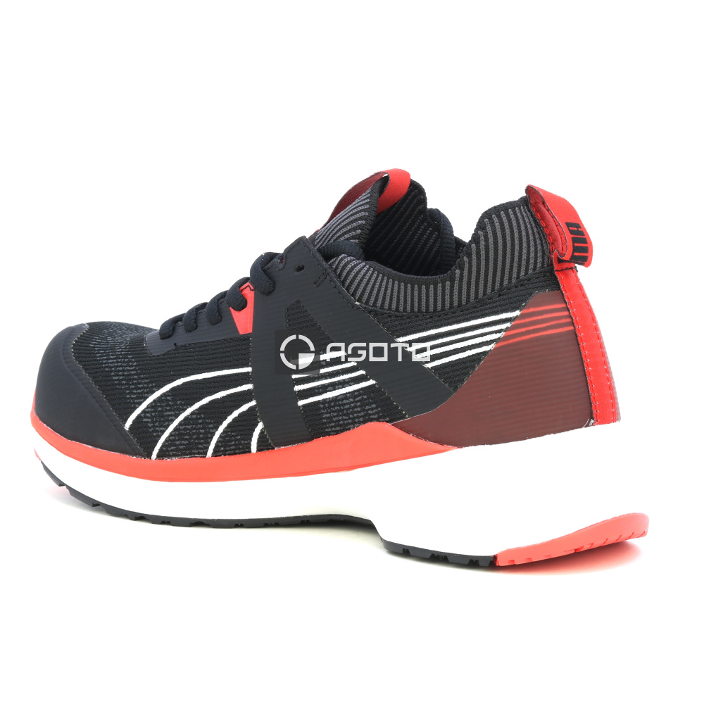 detail PUMA Turbo blk/red Low S1PS ESD černá pánská pracovní obuv Výprodej