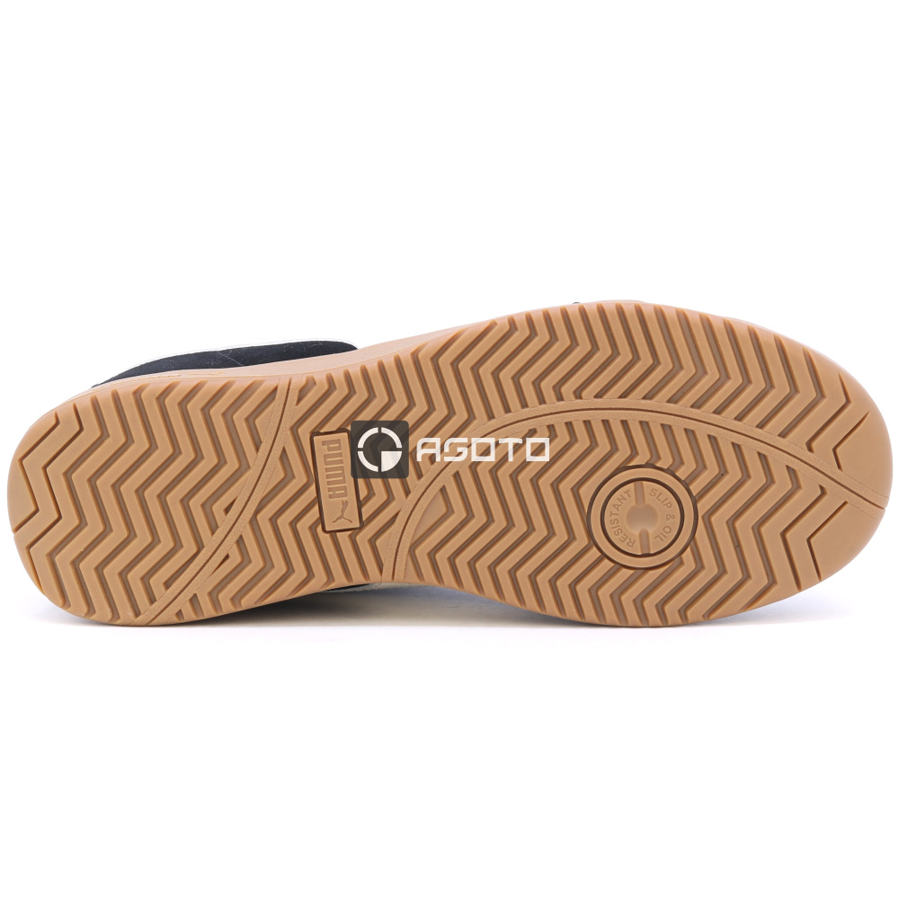 detail PUMA Iconic low S1P ESD blk/gum černá pánská pracovní obuv