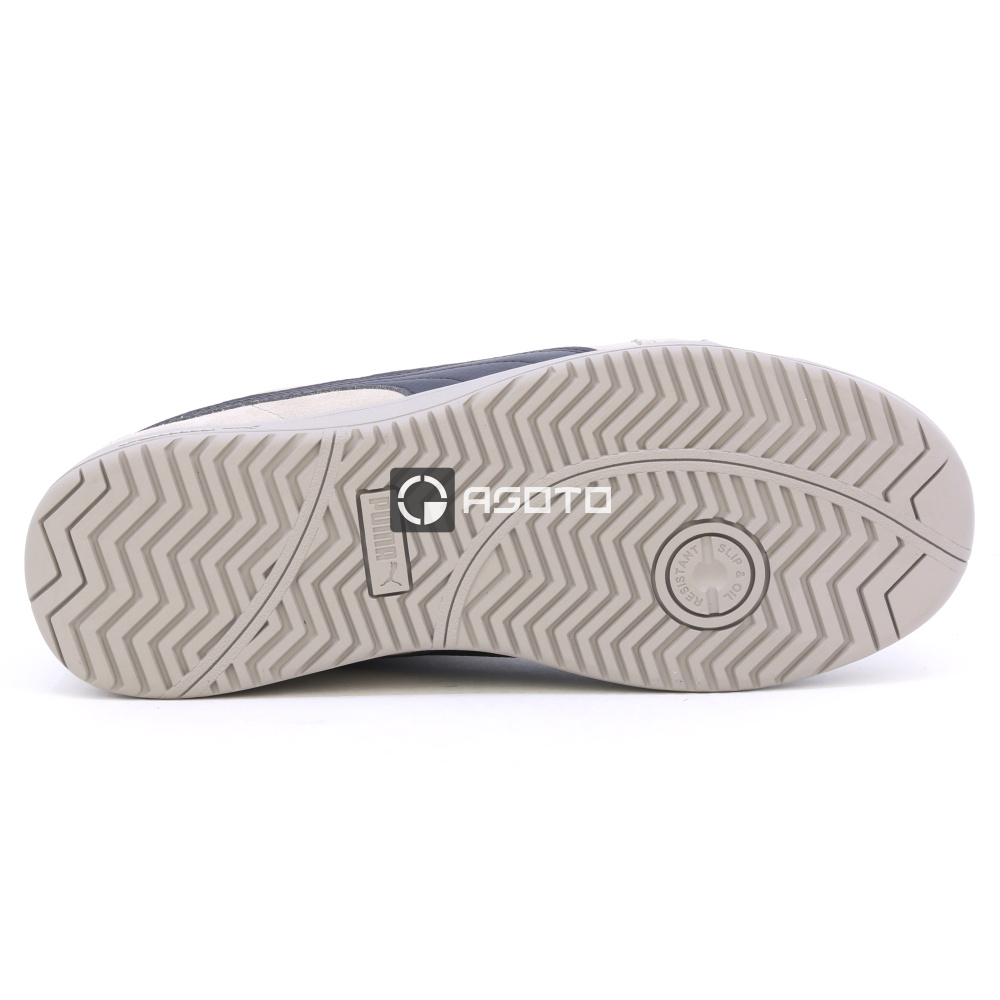 detail PUMA Iconic low S1P ESD stone šedá pánská pracovní obuv