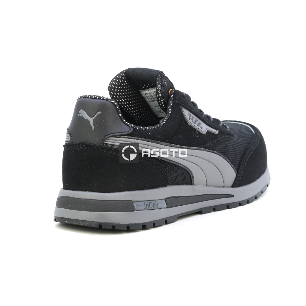 detail PUMA Rider BLK Low S1PS ESD černá pánská pracovní obuv
