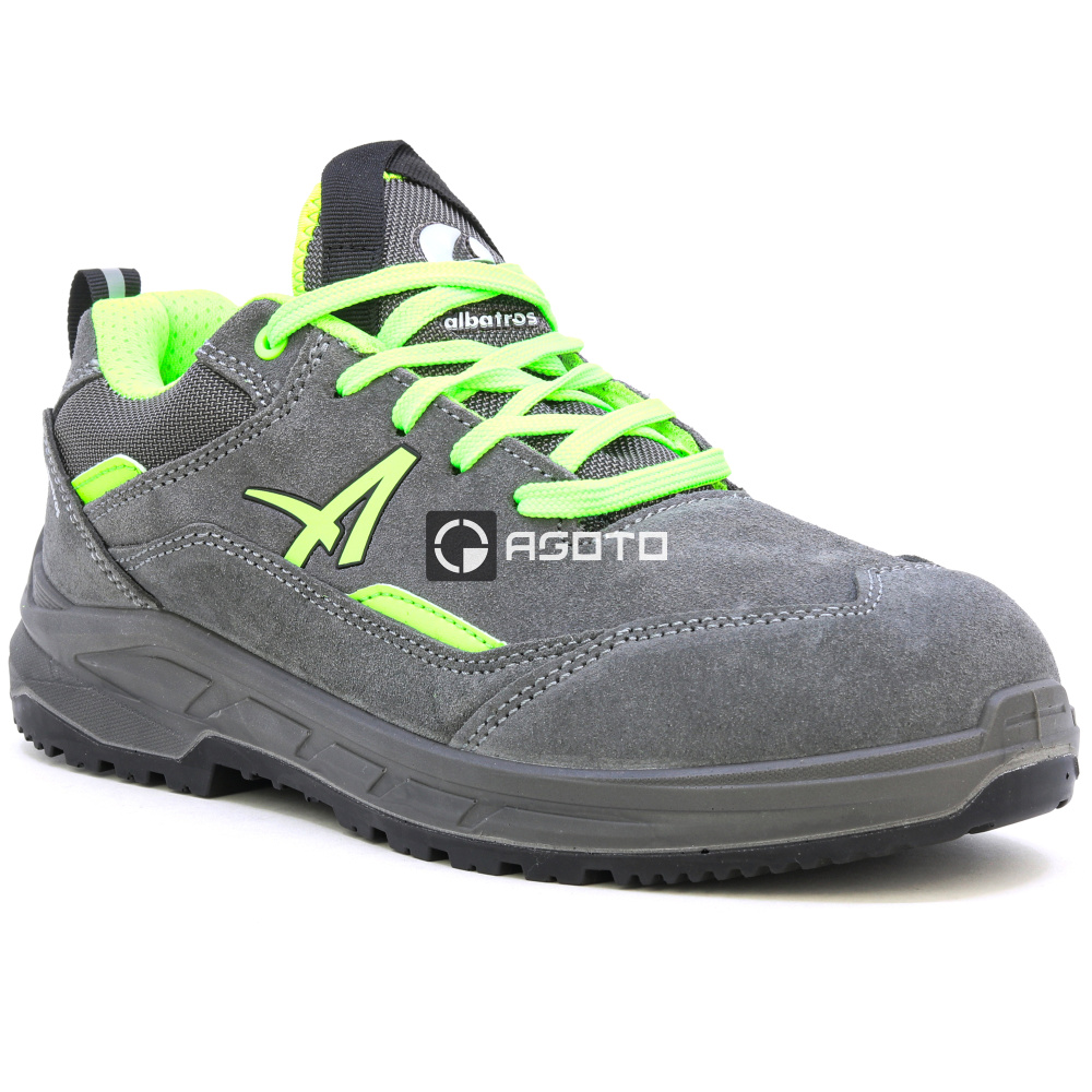 detail ALBATROS Vector Green Low S3 šedá pánská pracovní obuv
