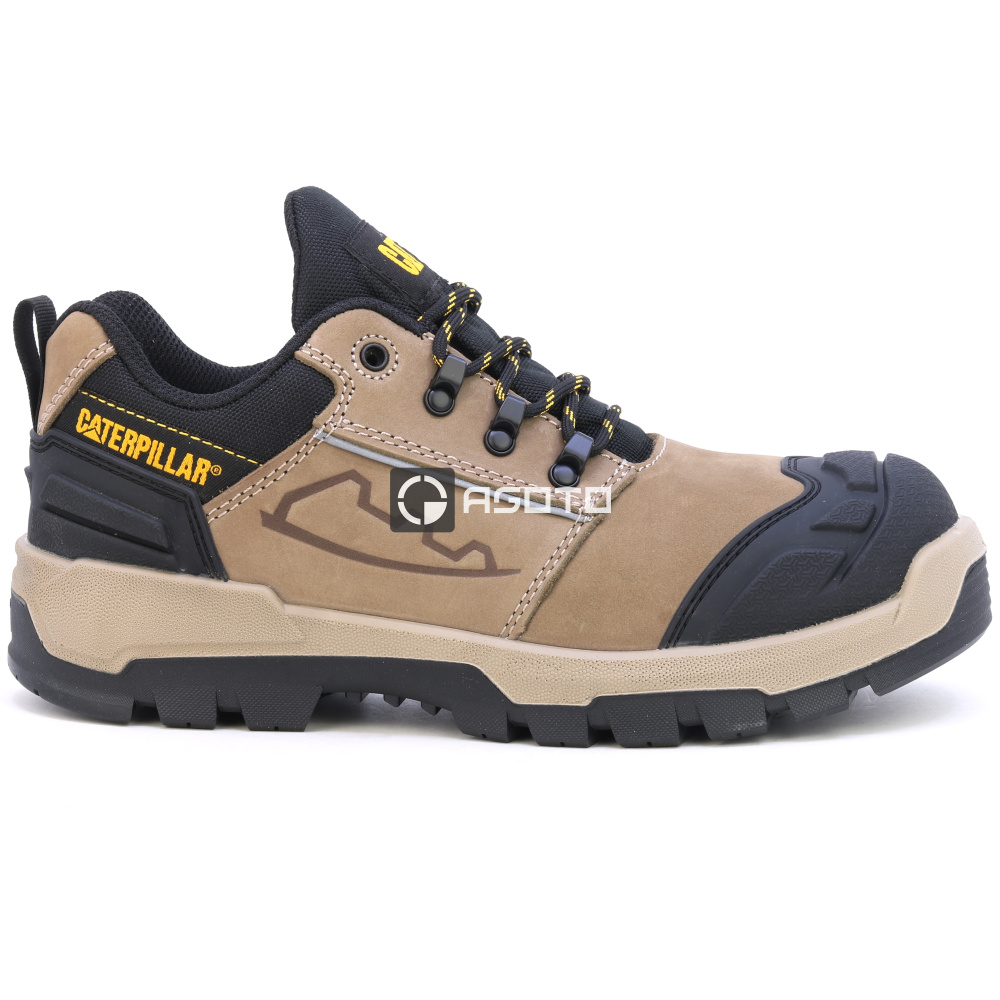 detail Caterpillar pánská kožená pracovní obuv Striver XL Low S3 FO HRO béžová