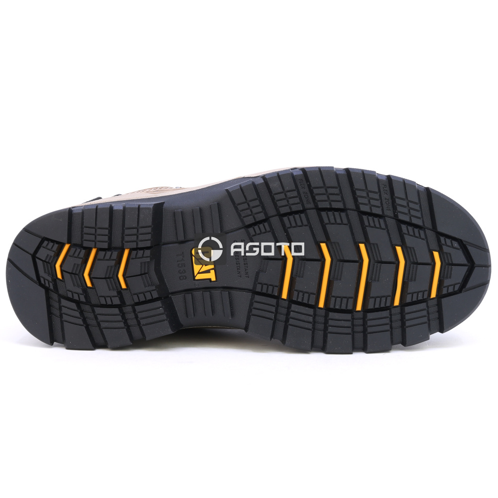 detail Caterpillar pánská kožená pracovní obuv Striver XL Low S3 FO HRO béžová