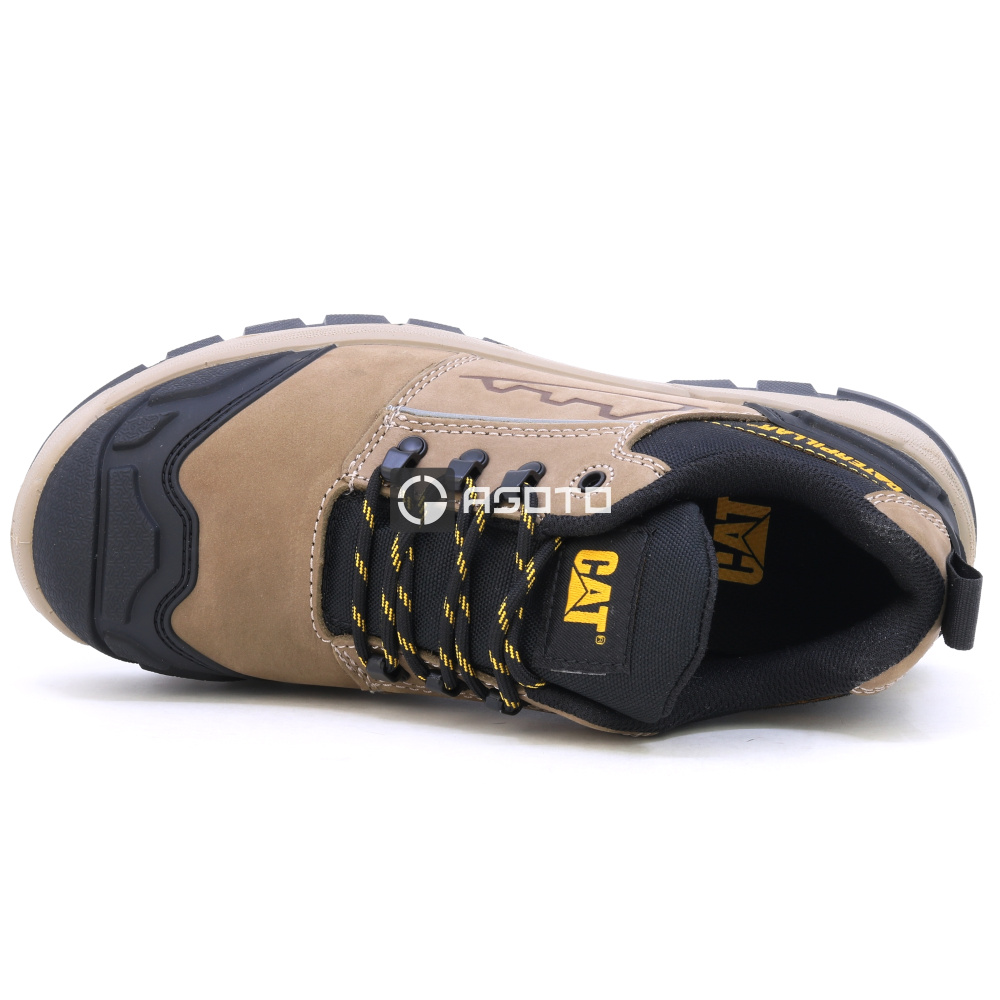 detail Caterpillar pánská kožená pracovní obuv Striver XL Low S3 FO HRO béžová